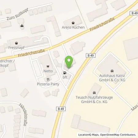 Standortübersicht der Tankstelle Bft Wittlich in 54516 Wittlich