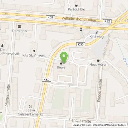 Standortübersicht der Tankstelle Markttankstelle in 34121 Kassel