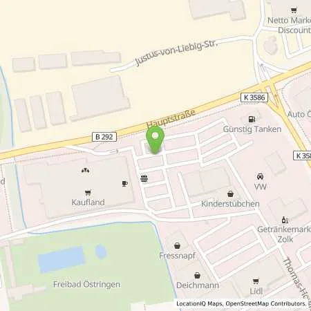 Standortübersicht der Tankstelle Supermarkt-Tankstelle OESTRINGEN THOMAS-HOWIE-STR. 7-2 in 76684 OESTRINGEN