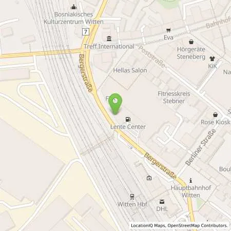 Standortübersicht der Tankstelle LENTE CENTER in 58452 Witten/Ruhr