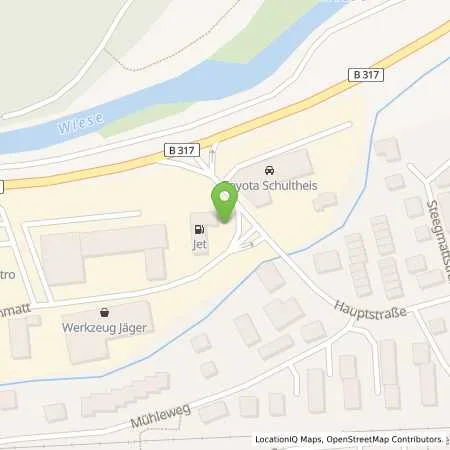 Standortübersicht der Tankstelle JET MAULBURG IN DER TEICHMATT 2 in 79689 MAULBURG