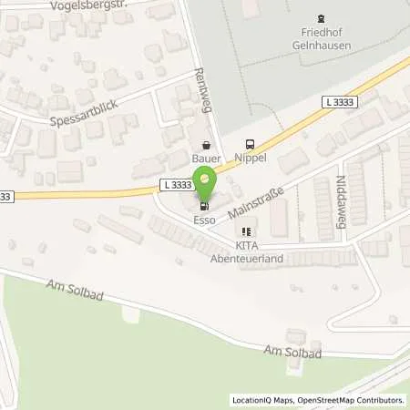 Standortübersicht der Tankstelle Esso Tankstelle in 63571 GELNHAUSEN