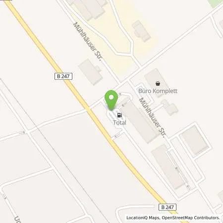 Standortübersicht der Tankstelle TotalEnergies Schoenstedt in 99947 Schoenstedt