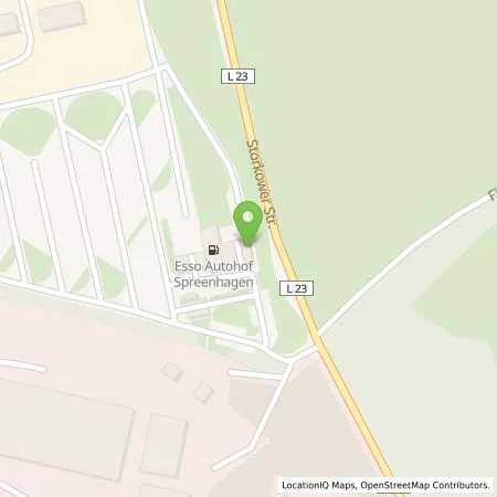 Standortübersicht der Tankstelle Esso Tankstelle in 15528 SPREENHAGEN
