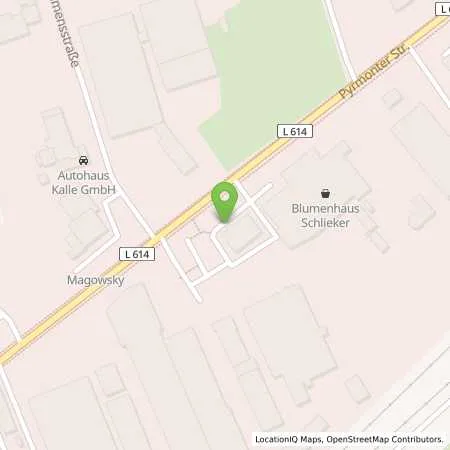 Standortübersicht der Tankstelle Fricke in 32676 Lügde