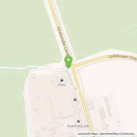 Standortübersicht der Tankstelle Esso Tankstelle in 17489 GREIFSWALD