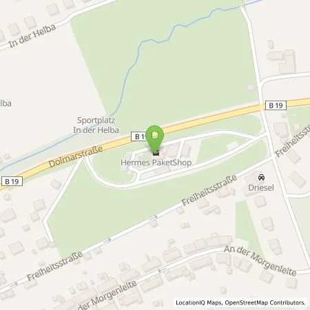 Standortübersicht der Tankstelle Elf Meiningen in 98617 Meiningen