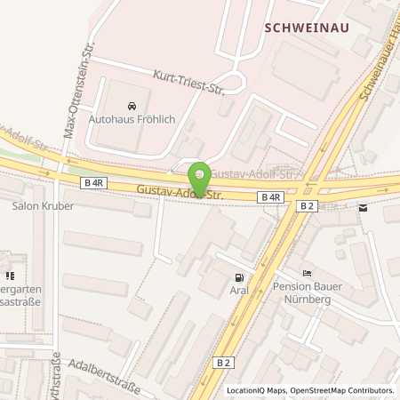 Standortübersicht der Benzin-Super-Diesel Tankstelle: NUERNBERG - GUSTAV ADOLF STR. 44 in 90441, Nuernberg