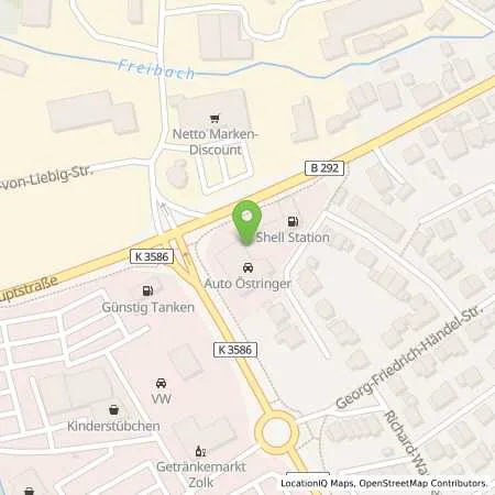 Standortübersicht der Tankstelle Shell Östringen Hauptstr. 3 in 76684 Östringen