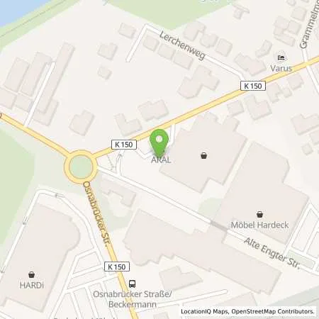 Standortübersicht der Tankstelle Aral Tankstelle in 49565 Bramsche