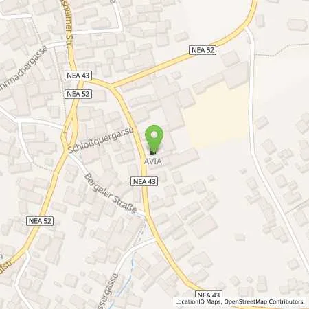 Standortübersicht der Tankstelle AVIA Tankstelle in 91593 Burgbernheim