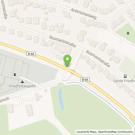 Standortübersicht der Tankstelle Tankstelle SB Gosejohann PB-Sande in 33106 PB (Sande)