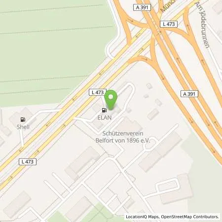 Standortübersicht der Tankstelle Elan Braunschweig in 38120 Braunschweig