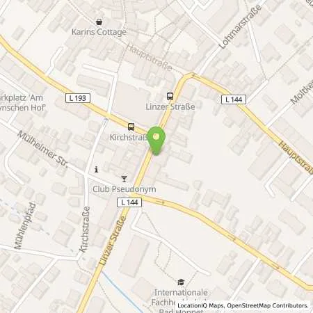 Standortübersicht der Tankstelle Braun Mineraloelvertrieb in 53604 Bad Honnef