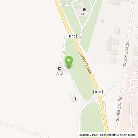 Standortübersicht der Benzin-Super-Diesel Tankstelle: Aral Tankstelle in 99885, Ohrdruf