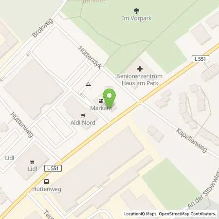 Standortübersicht der Tankstelle Wilhelm Hölker in 48249 Dülmen