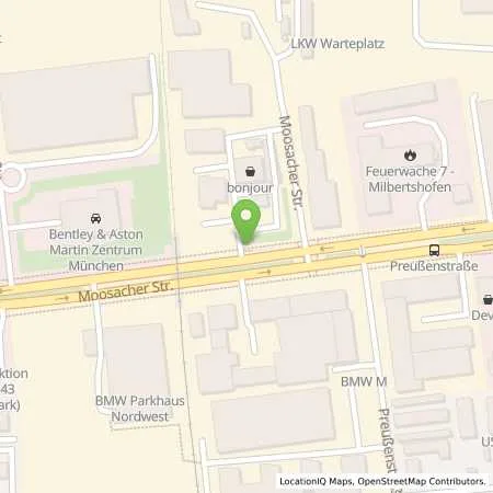 Standortübersicht der Tankstelle TotalEnergies Muenchen in 80809 Muenchen