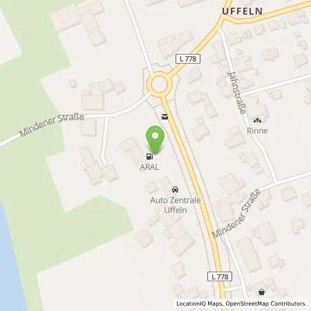 Standortübersicht der Tankstelle Aral Tankstelle in 32602 Vlotho