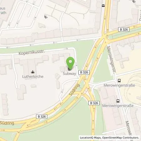 Standortübersicht der Tankstelle Shell Duesseldorf Suedring 9 in 40223 Duesseldorf