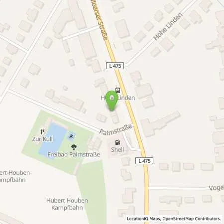 Standortübersicht der Tankstelle Shell Krefeld Moerser Str. 406 in 47803 Krefeld