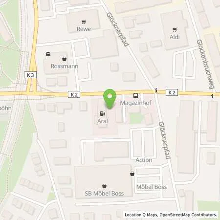Standortübersicht der Tankstelle Aral Tankstelle in 34134 Kassel