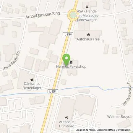 Standortübersicht der Tankstelle Q1 Tankstelle in 33014 Bad Driburg