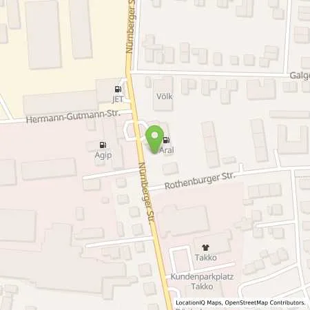 Standortübersicht der Tankstelle Aral Tankstelle in 91781 Weißenburg