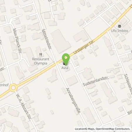 Standortübersicht der Tankstelle AVIA Tankstelle in 86470 Thannhausen