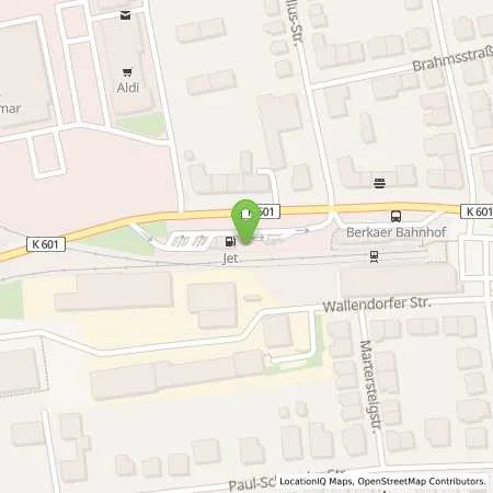 Standortübersicht der Tankstelle JET WEIMAR ERFURTER STR. 51A in 99427 WEIMAR