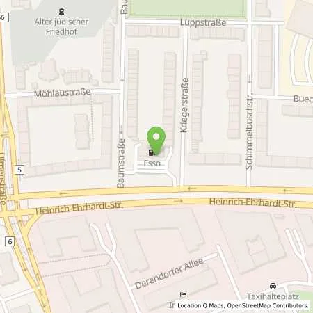 Standortübersicht der Tankstelle Esso Tankstelle in 40468 DUESSELDORF