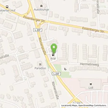 Standortübersicht der Tankstelle Aral Tankstelle in 47441 Moers