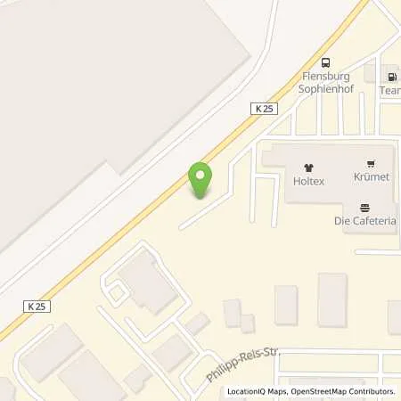 Standortübersicht der Tankstelle team Tankautomat Flensburg in 24941 Flensburg