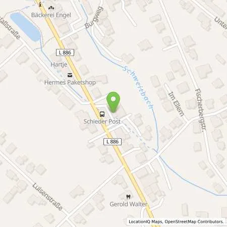 Standortübersicht der Tankstelle Q1 Tankstelle in 32816 Schieder