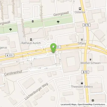 Standortübersicht der Tankstelle Aurich I in 26603 Aurich