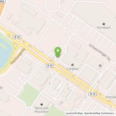 Standortübersicht der Tankstelle JET PFORZHEIM KARLSRUHER STR. 46 in 75179 PFORZHEIM