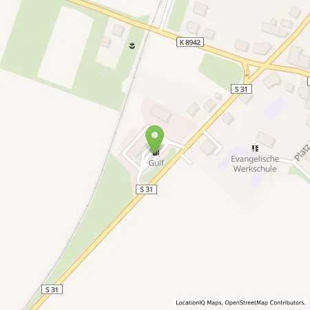 Standortübersicht der Tankstelle Gulf Naundorf in 04769 Naundorf