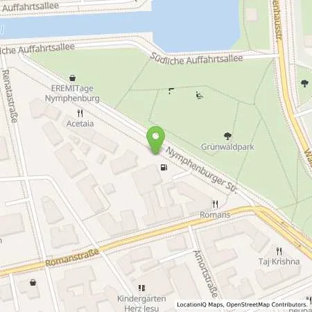 Standortübersicht der Tankstelle Aral Tankstelle in 80639 München