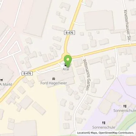 Standortübersicht der Tankstelle Aral Tankstelle in 33775 Versmold