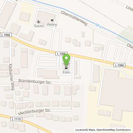Standortübersicht der Benzin-Super-Diesel Tankstelle: Esso Tankstelle in 71540, MURRHARDT