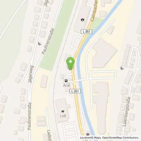 Standortübersicht der Tankstelle Aral Tankstelle in 75323 Bad Wildbad
