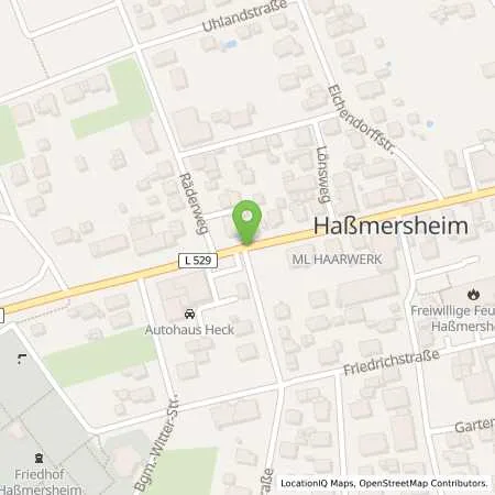 Standortübersicht der Tankstelle Esso Tankstelle in 74855 HASSMERSHEIM