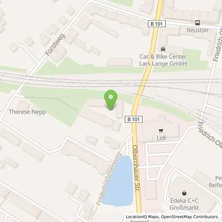 Standortübersicht der Tankstelle JET FREIBERG OLBERNHAUSER STR. 46 in 09599 FREIBERG