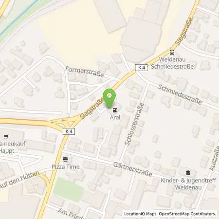 Standortübersicht der Tankstelle Aral Tankstelle in 57076 Siegen