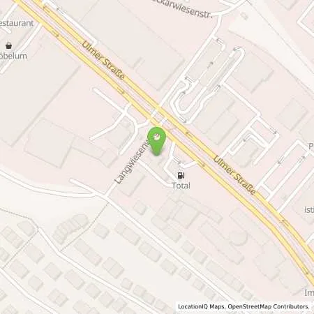 Standortübersicht der Tankstelle TotalEnergies Stuttgart in 70188 Stuttgart