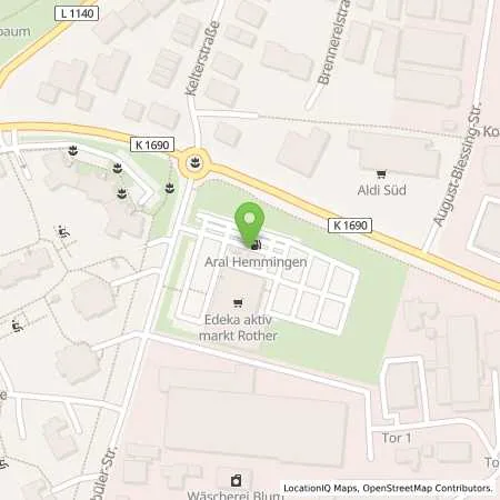 Standortübersicht der Tankstelle Aral Tankstelle in 71282 Hemmingen