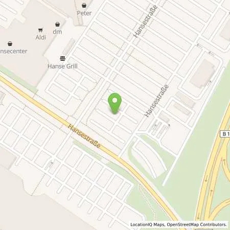 Standortübersicht der Tankstelle Supermarkt-Tankstelle ROSTOCK-BENTWISCH HANSESTR. 47 in 18182 ROSTOCK (BENTWISCH)