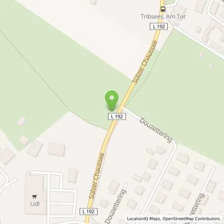 Standortübersicht der Tankstelle Tribsees in 18465 Tribsees
