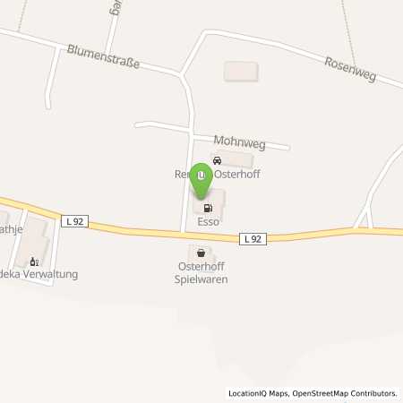 Standortübersicht der Benzin-Super-Diesel Tankstelle: Esso Tankstelle in 23898, SANDESNEBEN