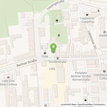 Standortübersicht der Tankstelle TotalEnergies Cottbus in 03046 Cottbus