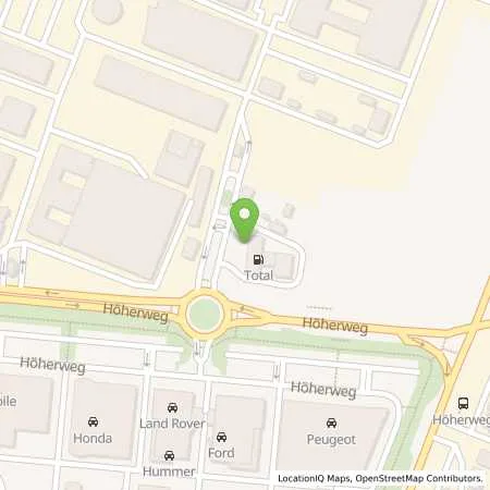 Standortübersicht der Tankstelle TotalEnergies Duesseldorf in 40233 Duesseldorf